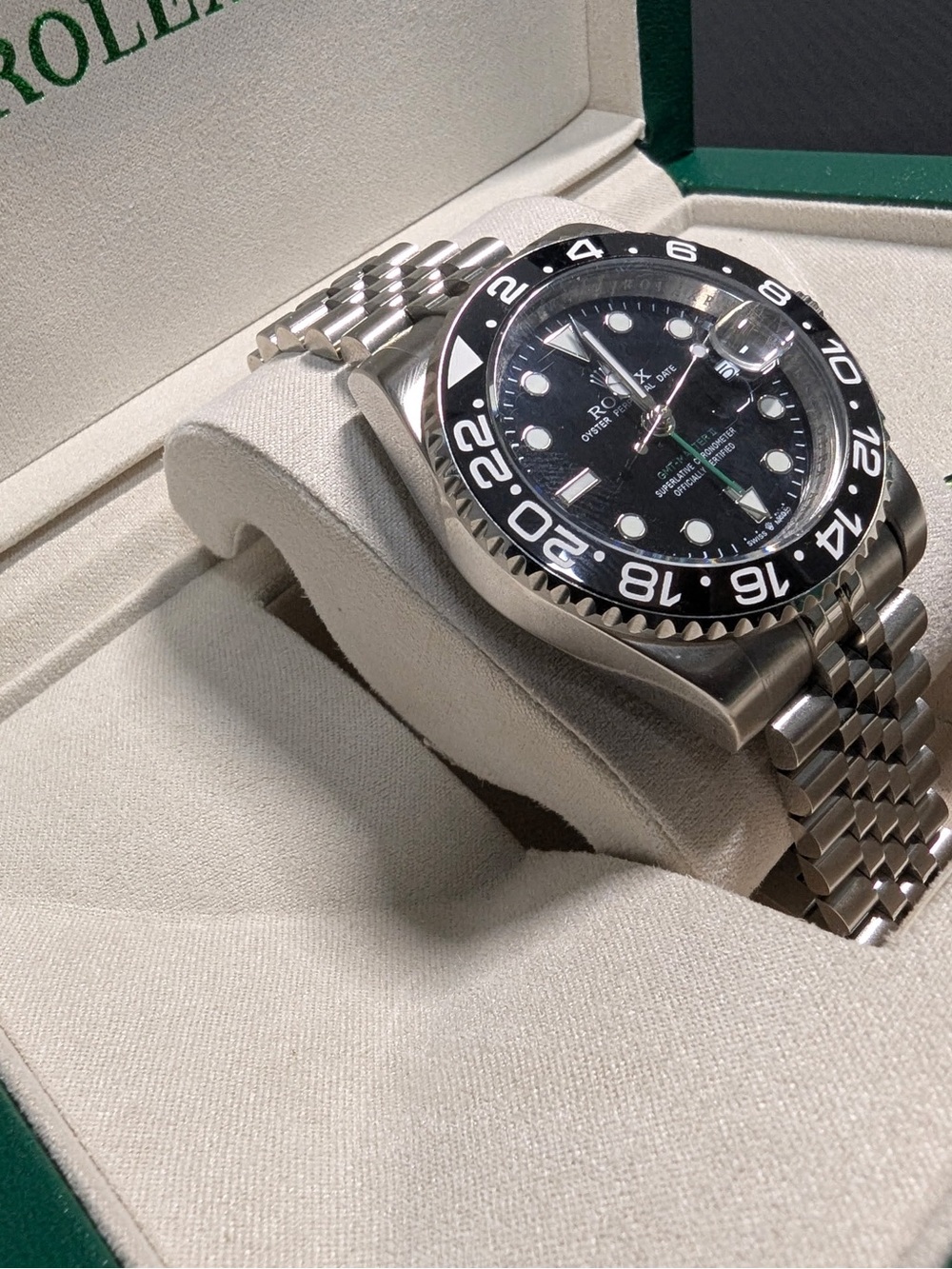 GMT-Master II Stainless Steel Black Dial Travel Watch